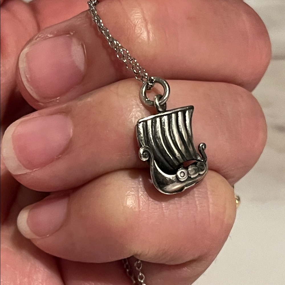 Sterling KOPI Viking Ship pendant - Picture 2 of 13